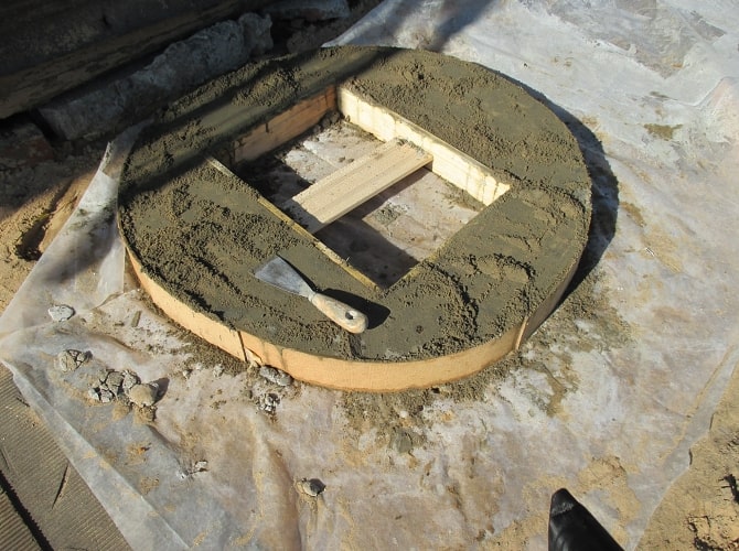 Выравнивание бетонной крышки